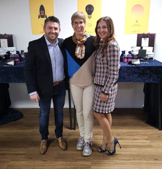 Susanne Furler mit Jerôme Hoerth und Helena Löwenstein von der deutsch - franz. Firma Yanoli.